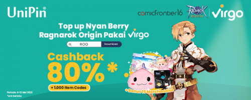 Cashback 80% dan Bonus Melimpah Bagi Pemain ROO yang Top Up Nyan Berry Lewat Virgo!